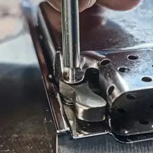 1개 DIY 수리 도구 (지포/조로 라이터용) 범용 분해 기어 휠/펜듈럼 캠 리벳 교체용 크롬 바나듐 스틸