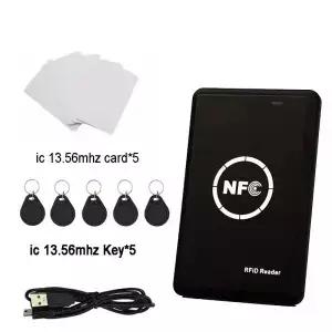 13.56MHz 키 폽 NFC 스마트 125KHz 암호화 프로그래머 USB UID T5577 EM4305 카드 태그
