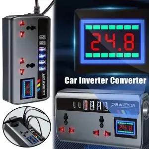 휴대용 자동차 충전기 인버터 12V/24V에서 220V로 컨버터 고속 충전 포트 3 USB 차량 액세서리
