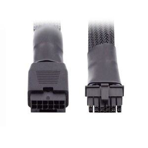CY 12VHPWR ATX3.0 PCI-E 5.0 전원 모듈식 케이블 남성용에서 여성용 연장 17CM 3080 3090TI PSU 16핀 12+4P 그래픽 카드 지원