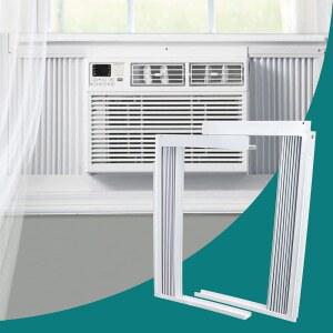 Daisypower 창문 에어컨 사이드 패널 커튼 키트, AC 유닛 프레임 , 교체 부품