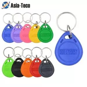 10 개/몫 125khz RFID 근접 키 체인 태그 카드 TK4100 스티커 Keyfob 도어 엔트리 액세스 제어 EM 토큰