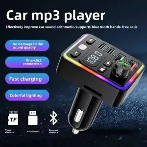 차량용 MP3 핸즈프리 무선 블루투스 FM 트랜스미터 어댑터 충전기 TF 카드 카 라디오 모듈레이터 시거잭