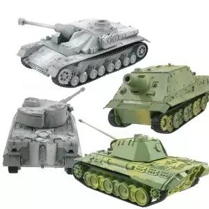 4D 탱크 모델 구축 키트 군사 조립 교육 장식 고밀도 재료 Panther Tiger Turmtiger Assault