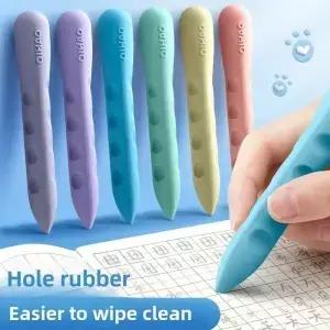 3PCS/Box Hole Eraser for Primary School Students No Dgs Crumbs Clean Pen Image Skin Oversize Art