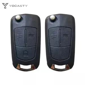 YOCASTY 로고 플립 원격 자동차 키 쉘 케이스 Opel Vauxhall Corsa D Astra H Zafira B 2004 2005 2006