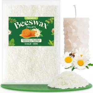 NORVENCE 밀랍 펠릿 200G/5LB/20LB 양초 만들기 DIY 스킨 케어 립밤 비누 로션 크림 및 목재 연마용 순수