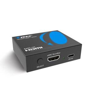OREI EARC /ARC HDMI 2X1 오디오 스위치 U2013 하나의 사운드바 /AV 수신기를 두 개의 TV에 연결하고 DOLBY ATMOS DTS:X TRUEHD 32채널 자동/수동 전환 헤비 듀티 메탈 하우징 지원