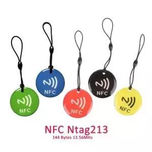 모든 NFC 지원 휴대폰용 RFID 태그 라벨 토큰 로프 Ntag213 13.56MHz 144 바이트 ISO14443A 에폭시 카드