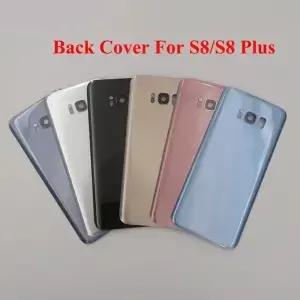 삼성 S8 G950/S8 플러스 G955F용 후면 배터리 커버 유리 하우징 케이스 교체 부품 카메라 프레임