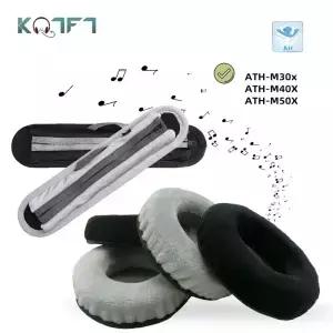 KQTFT 벨벳 교체 이어패드 ATHM30x ATH M30x M40X M50X 귀마개 커버 쿠션 컵