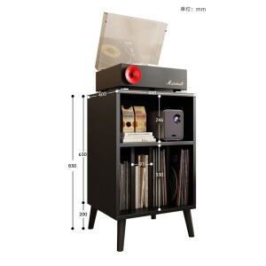 LP 수납장 원목 엘피 거실 60x39x72cm 레코드판 선반 틈새테이블 블랙 호두색상
