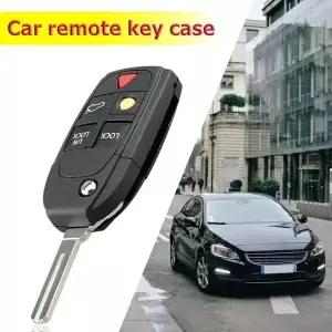 5 버튼 플립 접이식 키 Fob 케이스 보호대 볼보 S60 S80 V70 XC70 용 자동차 원격 커버 홀더 교체