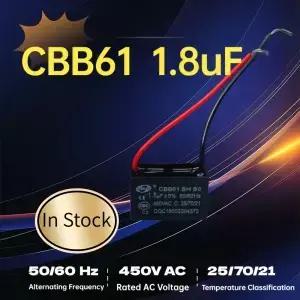 CBB61 1.8uF 450V AC 커패시터 팬 모터 시동 1.8 MFD 천장 선풍기 배기 수리 부품