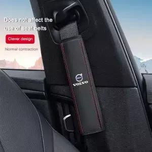 2pcs 자동차 어깨 보호대 패드 가죽 커버 볼보 Xc60 V40 V60 S60 V50 V90 S80 C40 V70 C30 EX90
