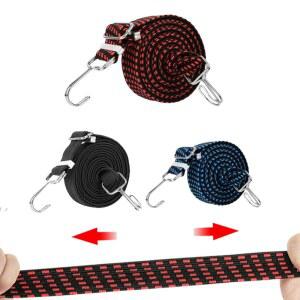 벨크로타이 2M Elastics 고무 수하물 밧줄 코드 후크 자전거 넥타이 지붕 스트랩 고정 밴드 자동차 액세서리