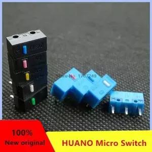 10Pcs HUANO 스위치 빨간색 노란색 분홍색 흰색 파란색 녹색 도트 쉘 핑크 80 백만 마우스 유지 보수 버튼
