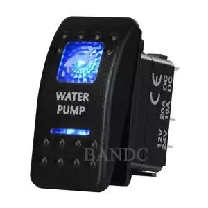 워터 펌프 로커 스위치 5P 온 오프 듀얼 블루 LED 라이트 자동차 보트 RV 캐러밴 캠핑 트레일러 액세서리