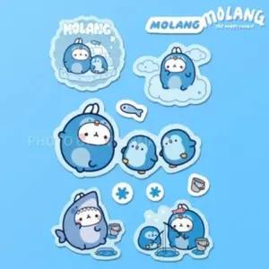 고품질 TBZ JW 몰랑 포켓 스티커(블루)-30EA 캐릭터스티커 캐릭터다...