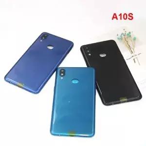 삼성 A10S SMA107F 배터리 케이스 후면 도어 하우징 뚜껑 패널 쉘 수리 부품 카메라 용 뒷면 커버