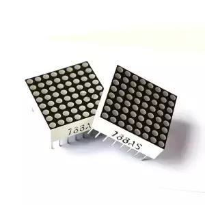 미니 도트 매트릭스 LED 디스플레이 레드 커먼 음극 닉시 16 핀 20mm x 788BS 788AS 8x8 10 개 DIY 전자