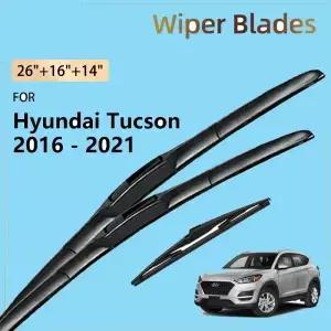 Hyundai Tucson TL 용 전면 후면 와이퍼 블레이드 2016 2017 2018 2019 앞 유리 윈드 스크린 창 브러시 26