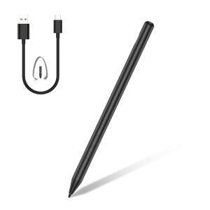 SURFACE용 충전식 스타일러스 펜 4096 압력 민감도 자기 및 손바닥 거부 반응 SURFACE PRO 12 /11 /10 /9 /8 /X /7+ /6 /5 /4 /3 노트북 /스튜디오 /BOOK /GO 1 U20136 HP호환 /ASUS /KOBO와 호환됩니다