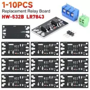 HW532B LR7843 FET 모듈 절연 MOSFET MOS 튜브 교체 릴레이 보드 모터 시동 정지 제어용 110 개