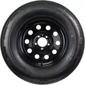 eCustomrim 방사형 트레일러 타이어 림 어셈블리 ST205/75R15 하중 범위 C 15인치 블랙 5 러그 4.5 휠 -