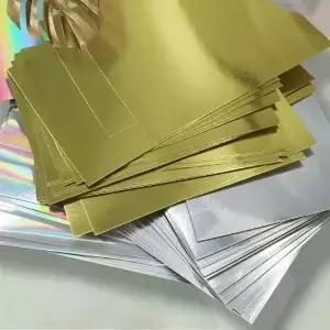 10장 거울 종이 DIY 공예 및 사진 배경 크리스마스 장식 파티 휴일 인사 카드용