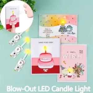 36개/세트 불빛이 나는 LED 캔들 라이트 생일 카드에 하며 스크랩북 레이아웃 및 팝업 프로젝트에 완벽한