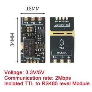 5개/1개 절연형 TTL to RS485 레벨 보드 모듈 직렬 자동 역방향 고속 2Mbps 반이중 통신