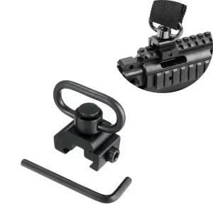 퀵 디테치 슬링 스위블 마운트 어댑터 1.25인치 QD 라이플 스트랩 링 부착물 20mm 피카티니 레일 사냥용