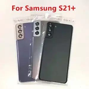 삼성 S21 플러스 G996용 S21Plus 하우징 유리 배터리 백 커버 수리 교체 도어폰 후면 케이스 + 카메라