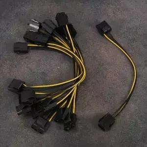 퍼서버링 10개입 몰렉스PCIE 전원 어댑터 IDE 4핀 암6핀 그래픽 비디오 카드 변환 케이블