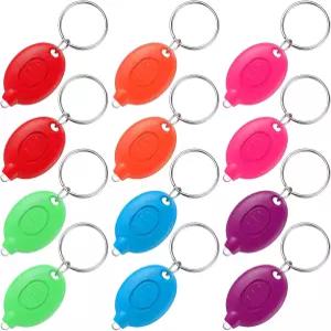 간호사 주간 선물용 Fumete 12Pcs 미니 LED 열쇠고리 플래시라이트 파티 용품용 구동되는 밝고 작은 휴대용