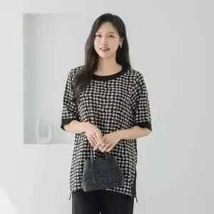 엄마옷 마담4060 사각나염 여성 데일리 롱블라우스 -RBL2606076-