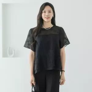 엄마옷 마담4060 입체플라워 텐셀 여성 데일리 블라우스 -RBL2606074-