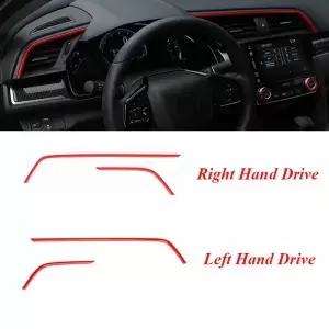RHD LHD 자동차 인테리어 공기 배출구 프레임 커버 트림 스티커 Honda Civic 10th Gen 2016 2017 2018 2019