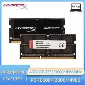 HyperX 노트북 Ram DDR3L 8GB 133hz 1600Mhz SOM PC312800 듀얼 채널