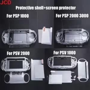 PSP1000 2000 3000 PSV2000 투명 커버 케이스 스냅인 크리스탈 보호 화면 필름이있는 쉘