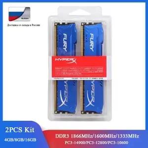 메모리 DDR3 8GB 키트 2x4 RAM 1866MHz 133Hz 데스크탑 240 핀 1.5V M HyperX Fury PC 모듈