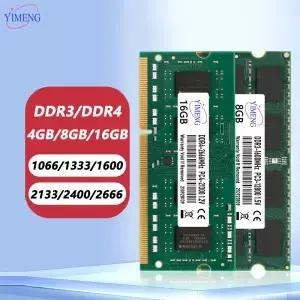 DDR3 4GB 노트북 메모리 Ram PC4 1.2V 2133 2400 2666 3200Mhz 1.5V 8500 10600 12800 SOM Memoria