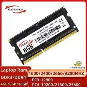 DDR3 4GB 노트북 메모리 램 PC4 1.2V 2133 2400 2666 3200Mhz 1.5V 8500 10600 12800 NonECC SOM