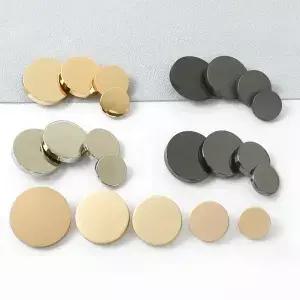30Pcs 1028mm 금속 라운드 섕크 버튼 지갑 걸쇠 장식 코트 바느질 수리 수제 하드웨어 용 평면 표면