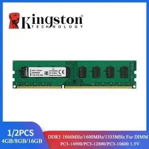 1/2PCS Kingston RAM DDR3 Memoria 8GB 1333 1600MHz PC310600 데스크탑 컴퓨터 메모리 모듈 용