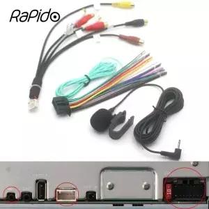 파이오니어 DMH130BT H240EX 자동차 라디오 스테레오 오디오 USB AUX 케이블 어댑터 마이크 RCA 전원