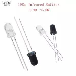 10PCS F3 m F5 940nm LED 적외선 이미터 및 IR 송수신기 다이오드 튜브 포토센서용