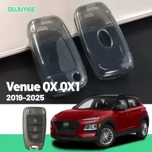 현대 베뉴 QX 20192026 키 폴딩커버 보호 쉘 자동차 액세서리 투명 T 케이스