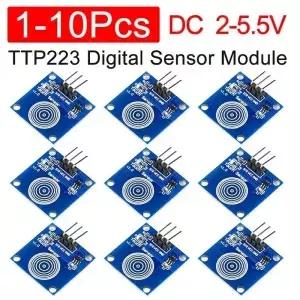 1050PCS TTP223 디지털 센서 모듈 Arduino DIY KIT 용 1 채널 조그 용량 성 터치 스위치 버튼